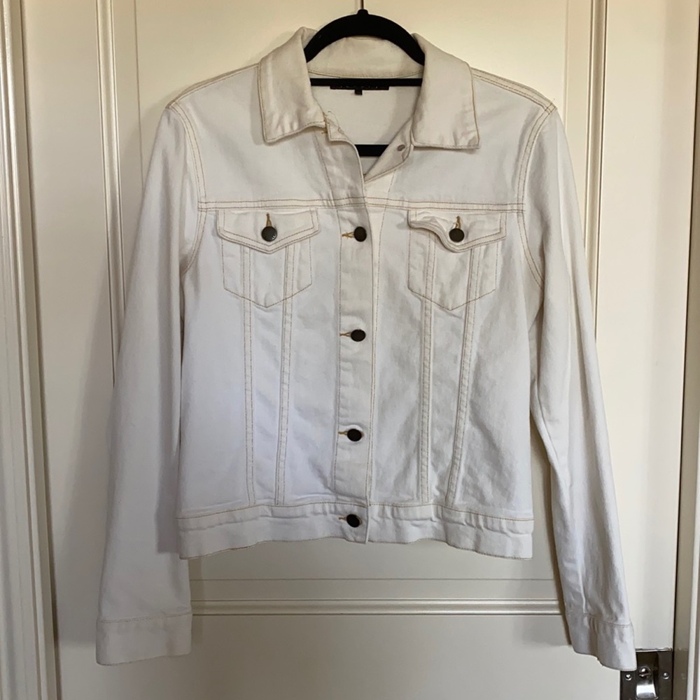 Theory White Denim Jacket